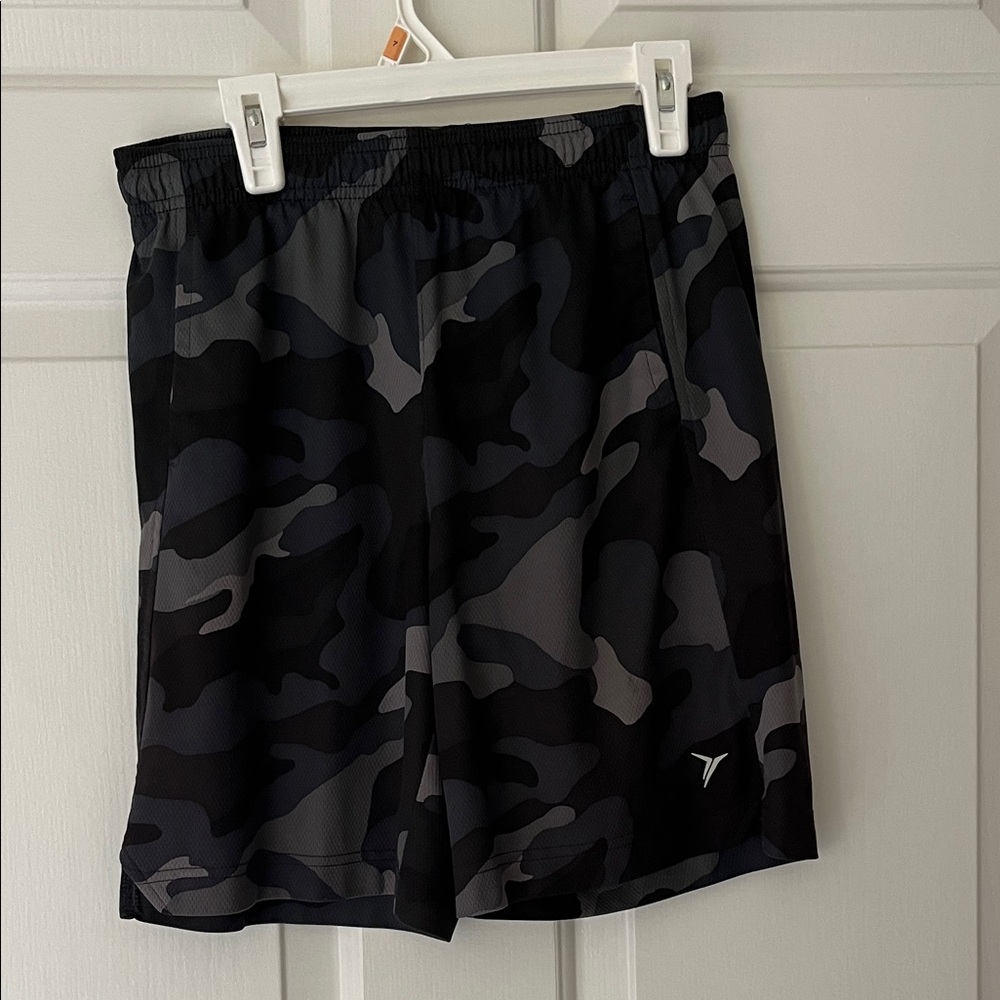 Old Navy Kids Camo Shorts - Black and Gray